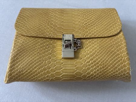Morgan Handtasche Gelb Reptil Optik, wie neu! Top