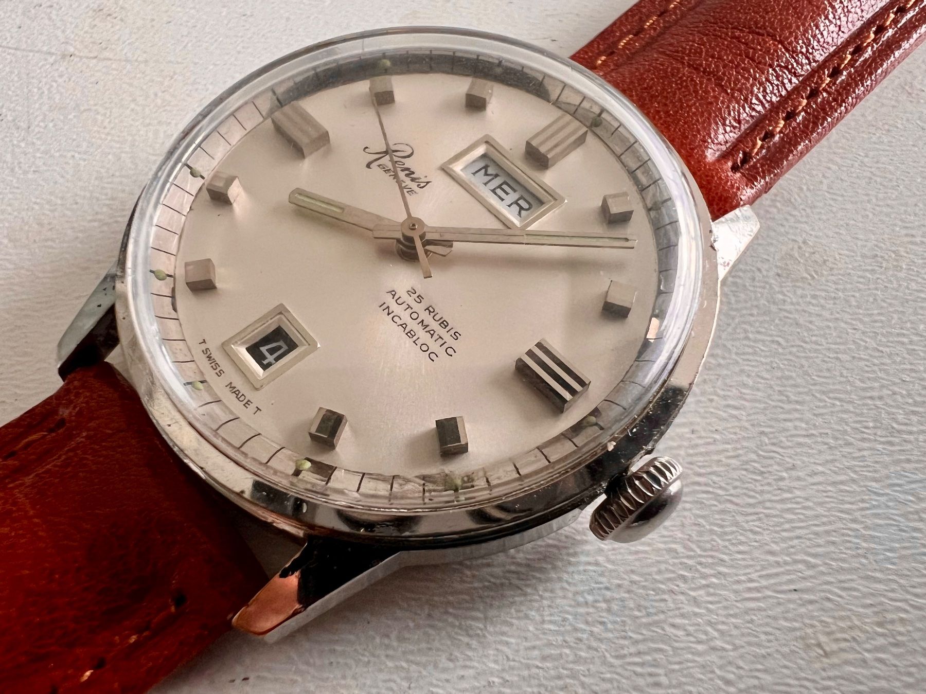 Uhren: RENIS vintage automatic big day / date wristwatch – Gebraucht aus Le Mont-sur-Lausanne von LycaGallery