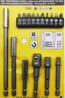16 TEILIGER BIT + STECKSCHLUSSEL- VERLÄNGERUNGSSATZ