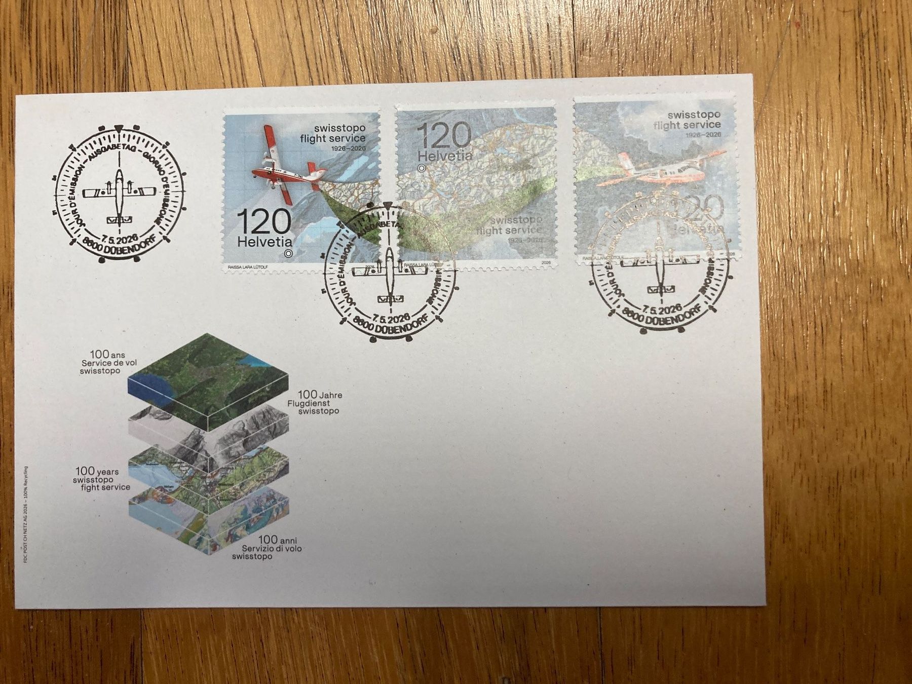 Tutti i francobolli: FDC einzel geklebt Swisstopo – Nuovo (secondo la descrizione) da Kreuzlingen venduto da Vikinger