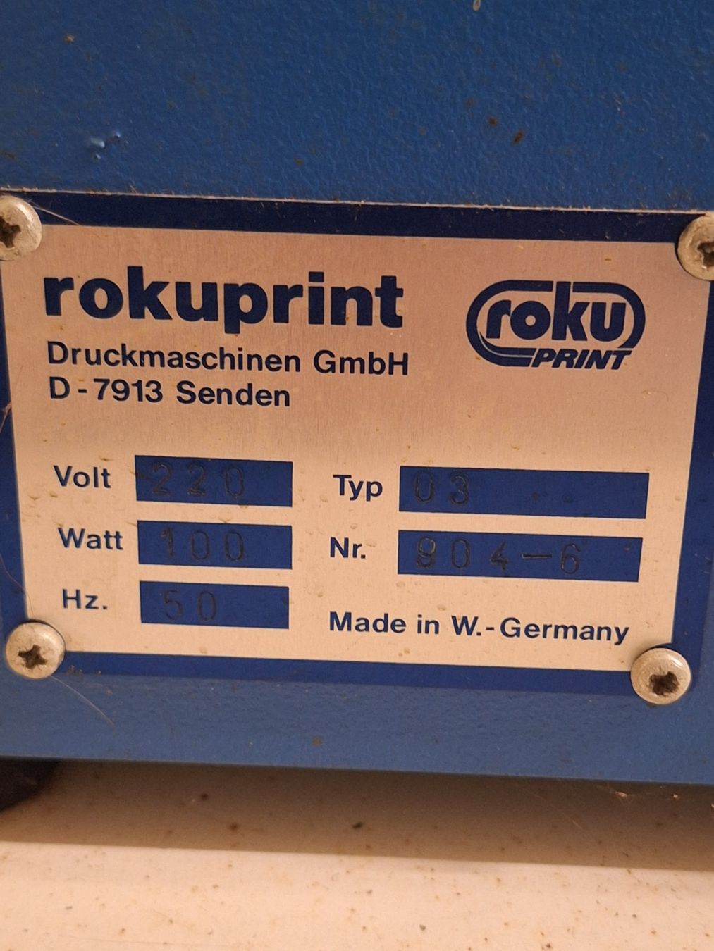 Tutte le macchine: Siebdruckmaschine ROKUPRINT – Usato da Zürich venduto da Dadele 1