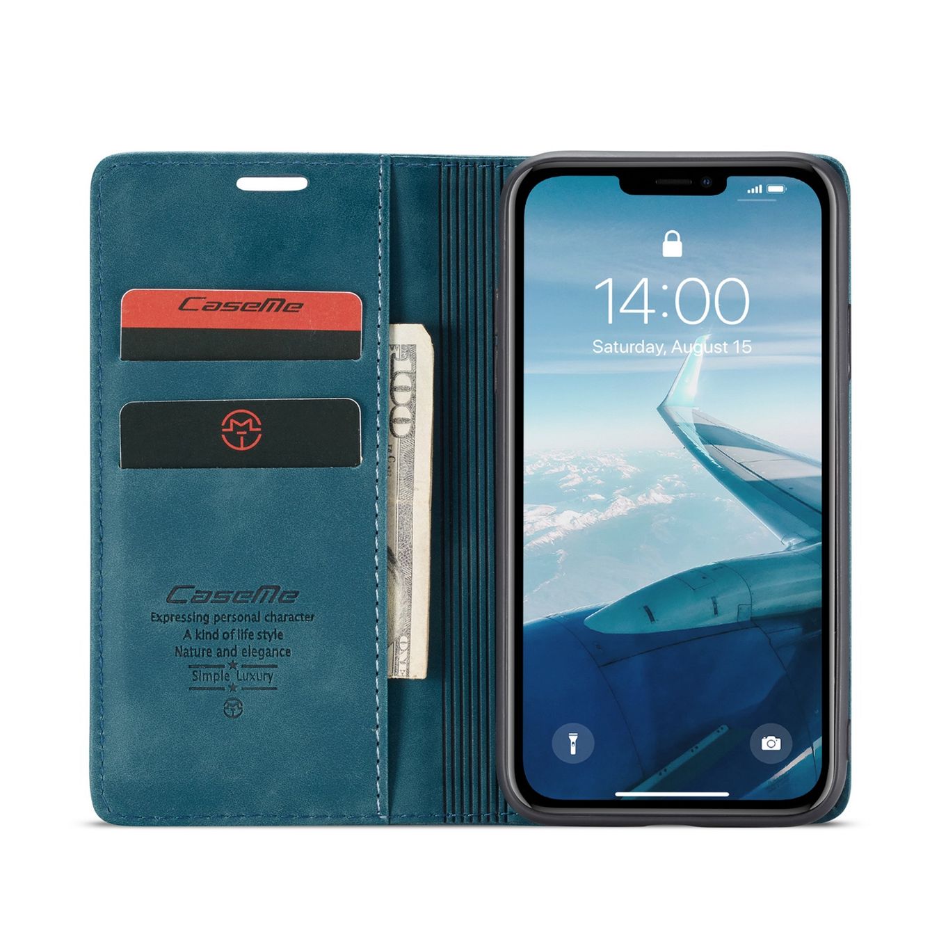 Cover & Protezioni schermo: iphone 11 - Etui à rabat cuir Bleu avec pochettes – Nuovo e nell'imballaggio originale da Morges venduto da DigiAC 2