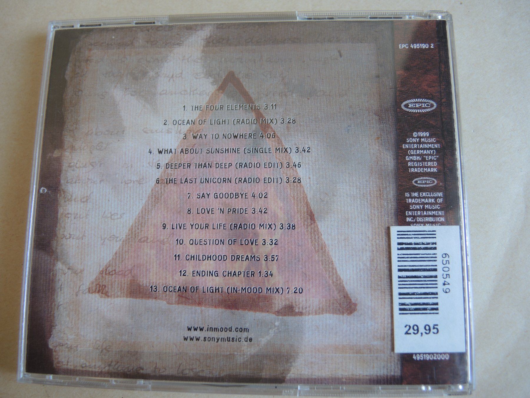 CD: In-Mood feat. Juliette CD Elements Album – Usato da Rorschach venduto da maeck8 2