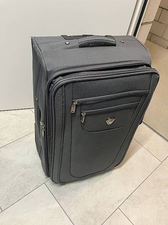 Koffer Reisekoffer Ferienkoffer grau