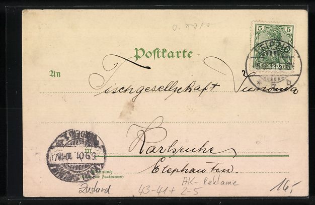 Cartoline postali: Litho Peterstrasse während der Messe, A – Usato da Berlin venduto da bartko-reher 1