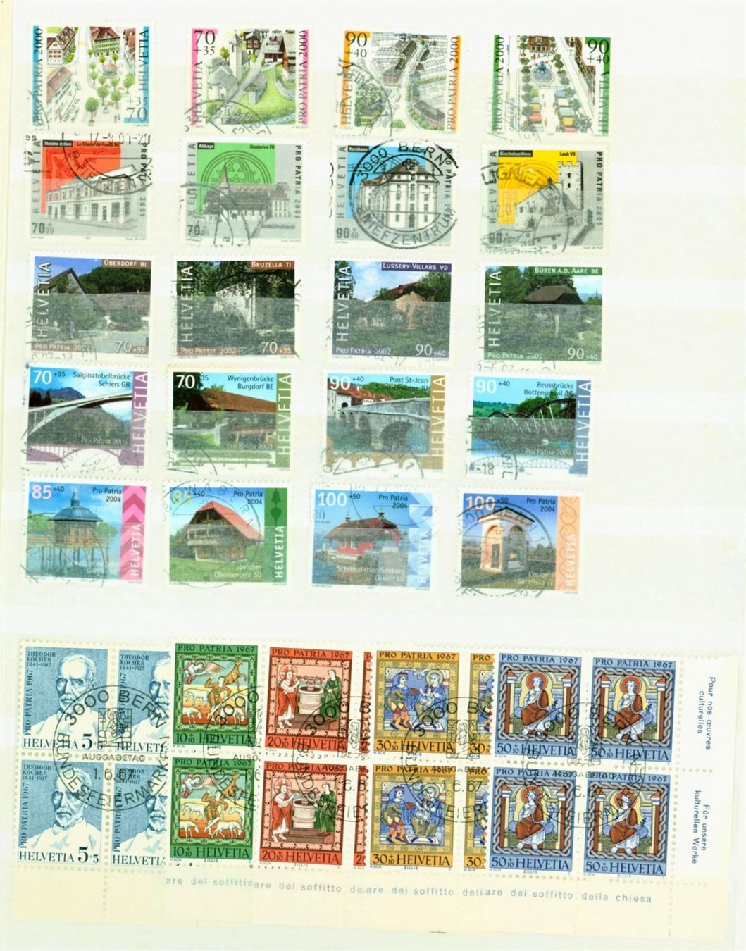 Alle Briefmarken: Pro Patria SAMMLUNG gest. bis 2004 + Vierer (PP960) – Gebraucht aus Seuzach von Harri19 4