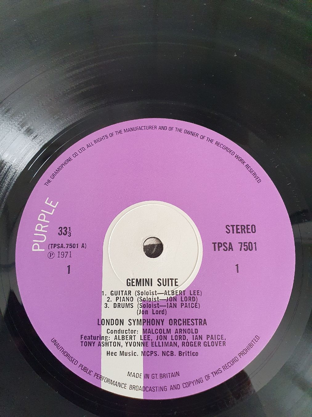 Dischi in vinile: LP Gemini Suite Jon Lord TPSA 7501 von 1971  – Usato da WUERENLOS venduto da Eeric 3