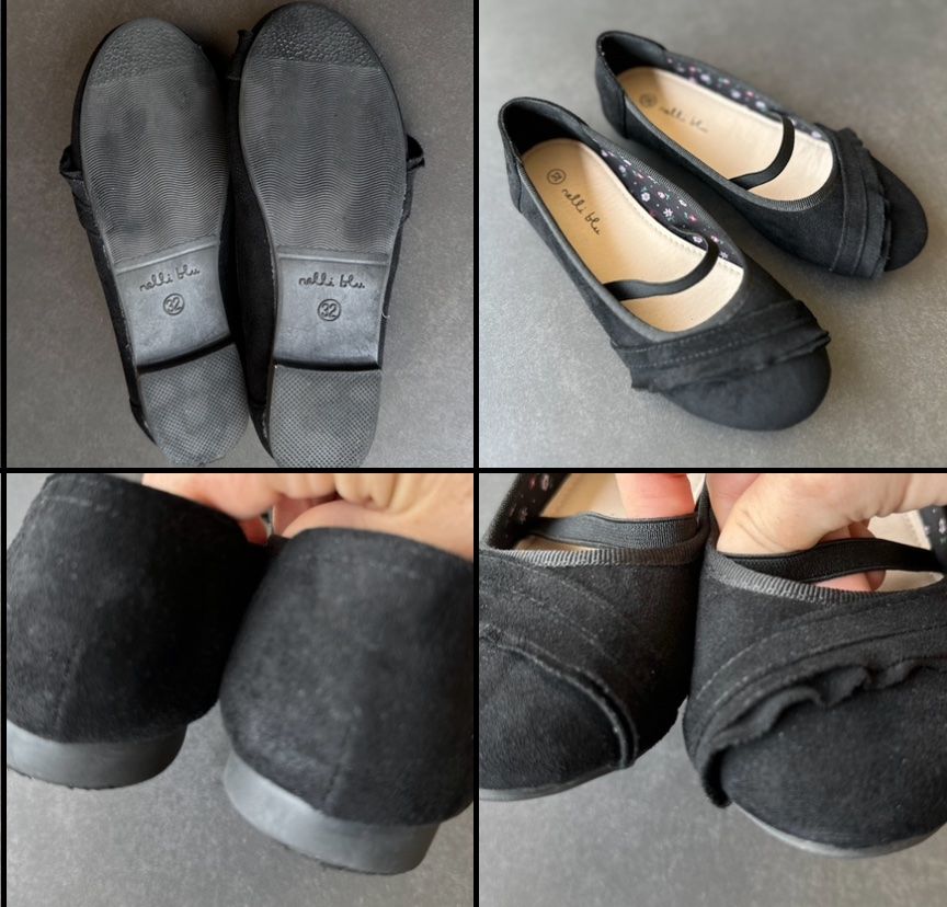 Scarpe per ragazze: TOP > Gr 32 Ballerinas schwarz Wildlederoptik – Nuovo (secondo la descrizione) da Rickenbach b. Wil venduto da sunneschii_ 1