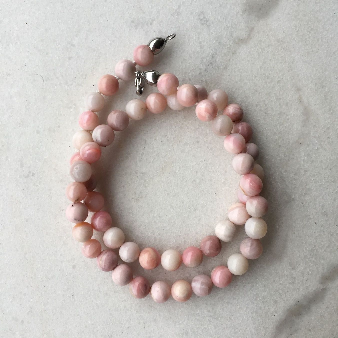 Catenine: Liebliche Kette mit rosa Anden-Opal – Nuovo e nell'imballaggio originale da Luzern venduto da Pegasus003