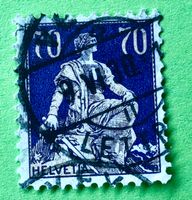 Nr.162 Sitzende Helvetia mit Schwert  GESTEMPELT   