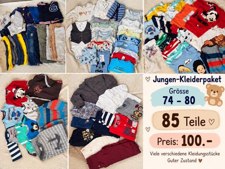 Kleiderpaket Jungen 85 Teile Grösse 74 80 🥰