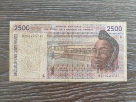 WAS, Senegal 2'500 Francs 1992 !!!!!