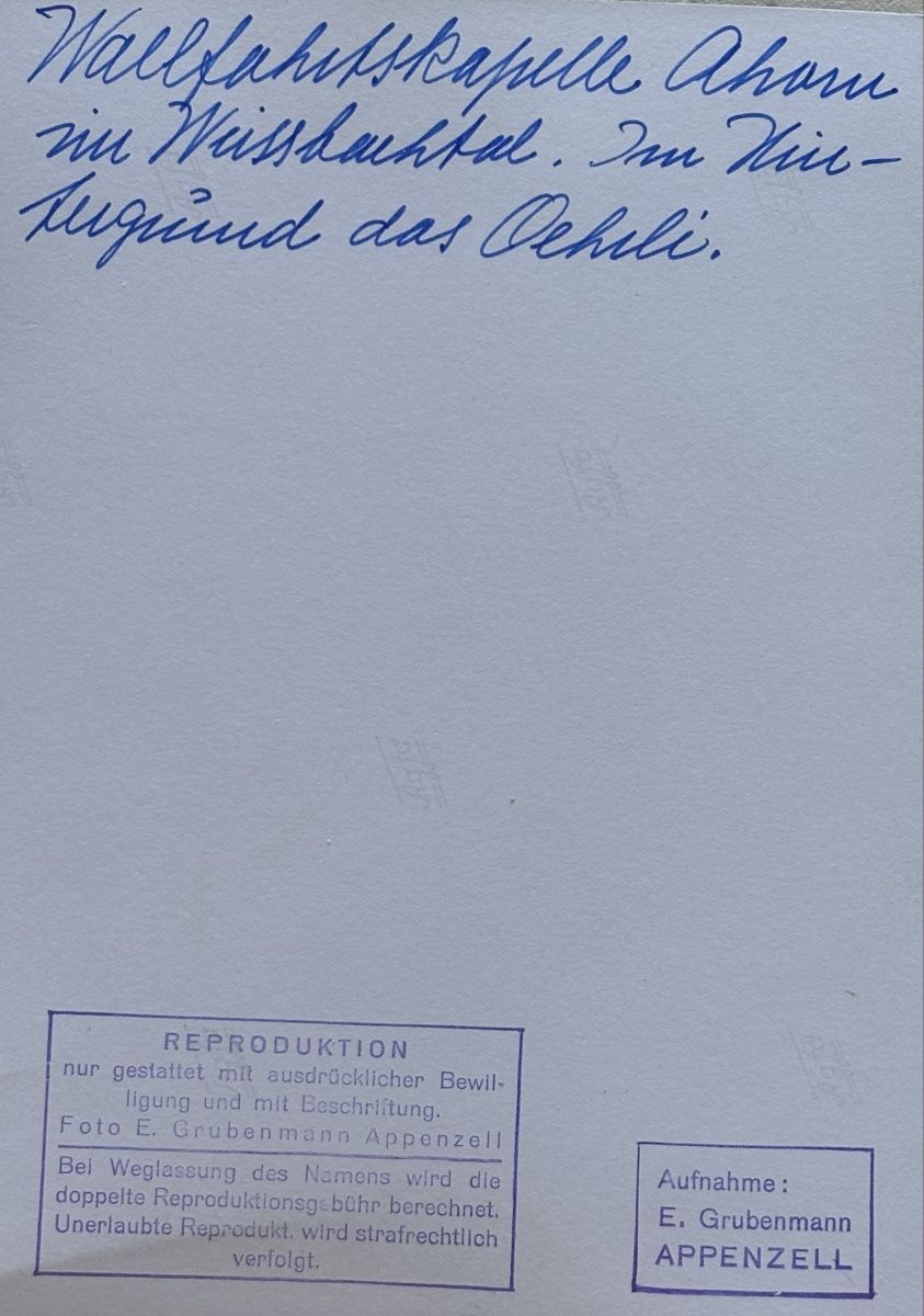 Cartoline postali: Foto E. Grubenmann, Appenzell, Weissbachtal, 17x12 cm – Usato da Frauenfeld venduto da Merk52 1
