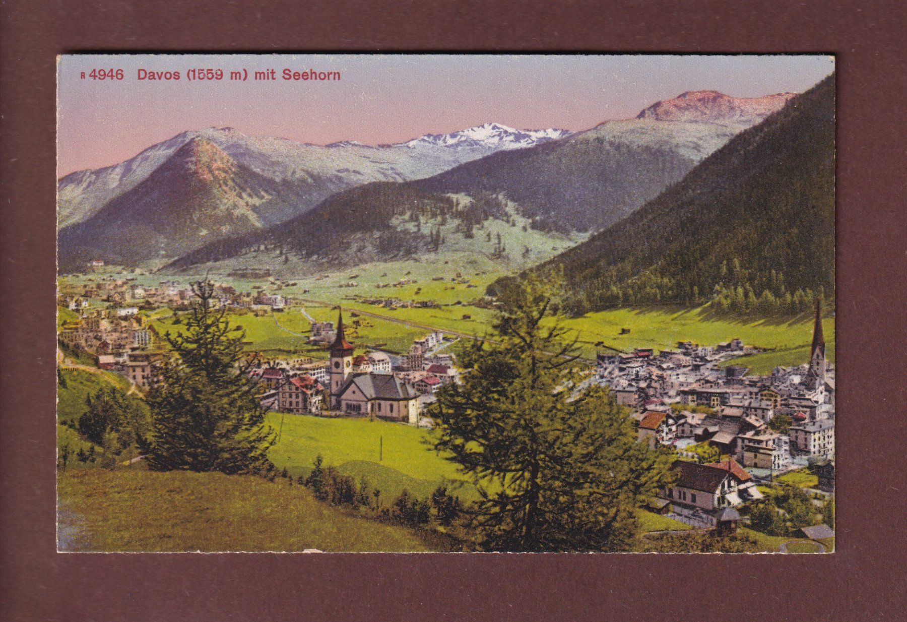 Ansichtskarten: DAVOS mit Seehorn – Gebraucht aus Pully von nicecards