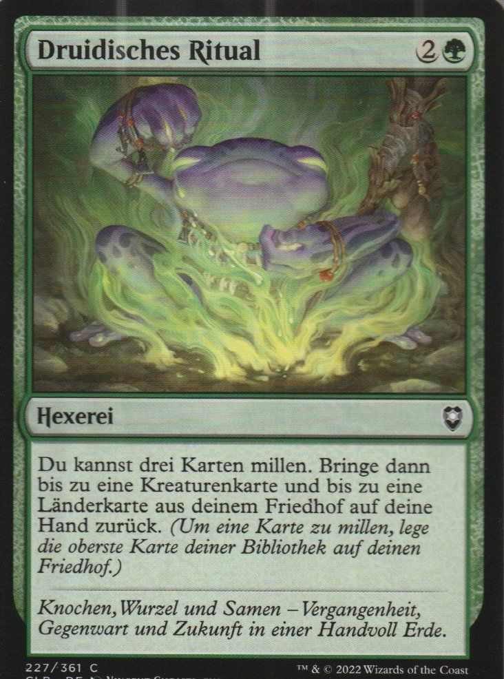 Magic The Gathering Carte collezionabili: TCG Magic The Gathering MTG CLB 227 Druidisches Ritual – Nuovo (secondo la descrizione) da Vezia venduto da Aquarius_Age