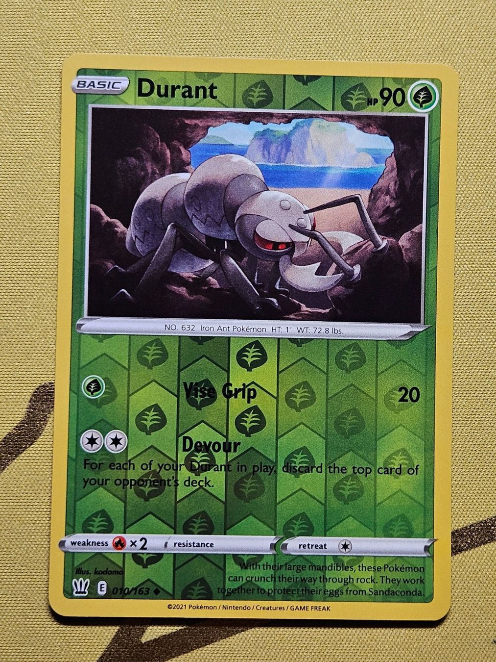 Pokémon Sammelbilder & Trading cards: Battle Styles - Durant 010/163 – Gebraucht aus Bellinzona von Pokemarco