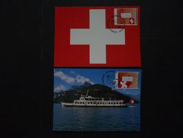 2005 ATM Nr. 19+20 auf 2 Maximumkarten mit ET Stempel