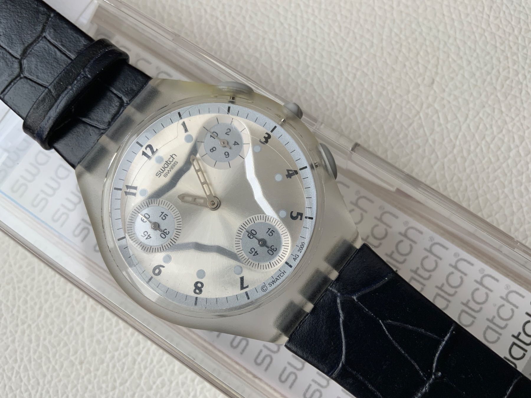Swatch Orologi: Swatch Skin Chrono FLATZONE BLUE - ungetragen – Nuovo e nell'imballaggio originale da Wettswil venduto da rotonda 2