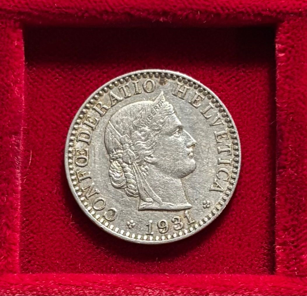 Tutti le monete: Schweiz 20 Rappen 1931 B ss - vzgl Libertaskopf – Usato da Speicher venduto da CH-Schatzkammer