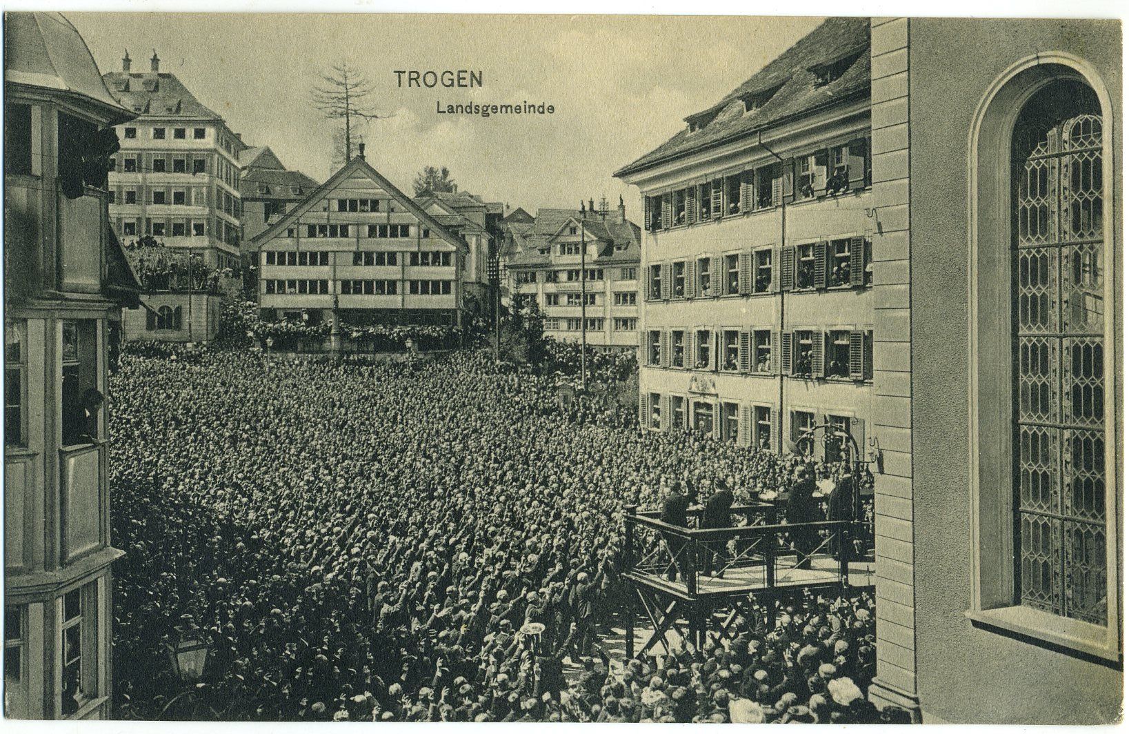 Cartoline postali: Trogen. Landsgemeinde – Usato da Versoix venduto da HELVETICA_1