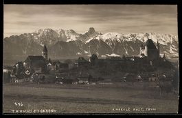 Foto-AK Thun, Ortsansicht mit Stockhorn