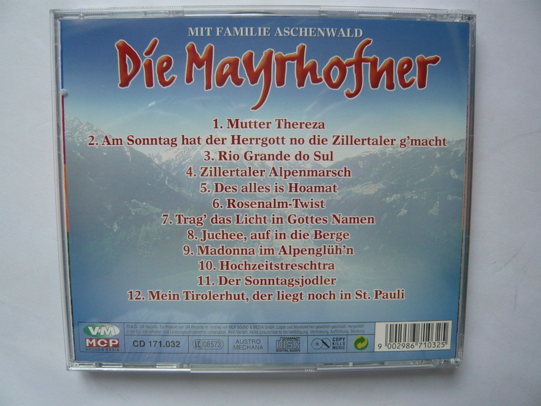 CD: DIE MAYRHOFNER Mutter Thereza – Usato da Winterthur venduto da Cajun 1