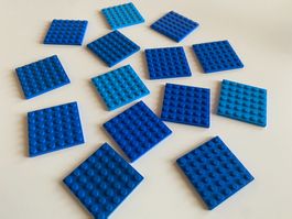 LEGO - 14 - BLAUE - PLÄTTLI - 6 X 6 - NOPPEN