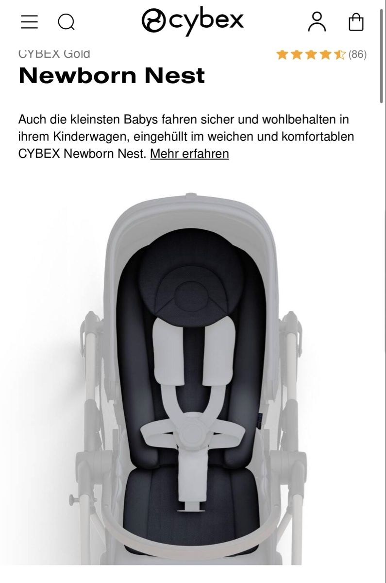 Cybex Carrozzine: Cybex Newborn Nest Blau – Nuovo (secondo la descrizione) da Kloten venduto da tyrael93 1