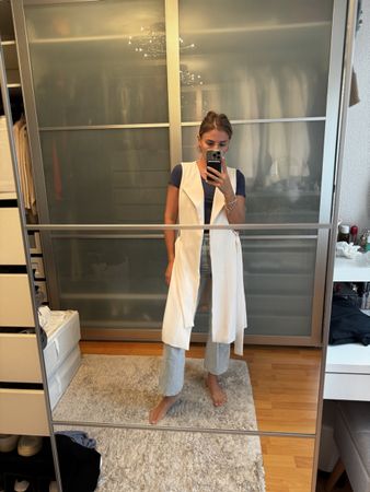 Long White Vest Zara XS