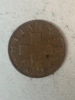 2 Rp. 1955 B ss – schöne Patina – frühe Bronzeprägung