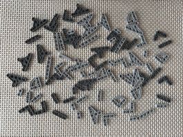 Lego Technik graue flache runde Lochbalken LotX