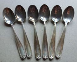SET mit 6 Stück Silber-Kaffeelöffeli aus 800er Silber