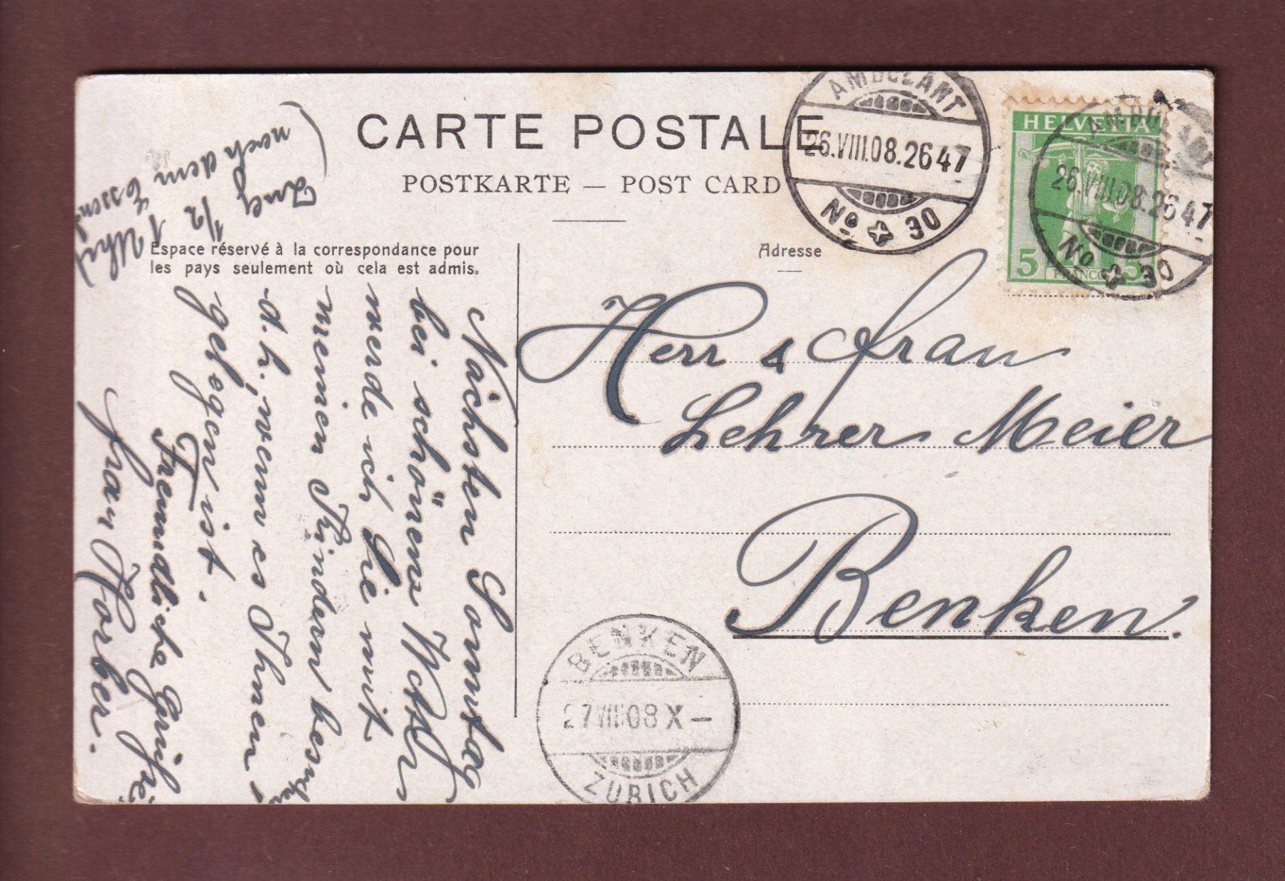 Cartoline postali: ROCHERS DE NAYE - Hôtel - Train - 1908 CPN – Usato da Pully venduto da nicecards 1