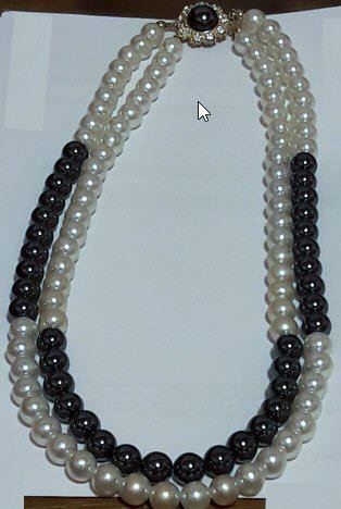 Catenine: Onyx-Perlencollier – Nuovo (secondo la descrizione) da Bäretswil venduto da Esku01
