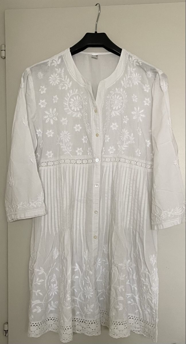 Vestiti: Baumwollkleid Gr S weiss  – Usato da Glis venduto da taisiya078