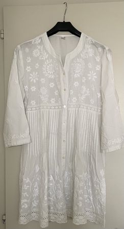 Baumwollkleid Gr S weiss 