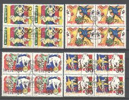 1992, Nr.832–935, Viererblöcke, ET, Sonderpostmarken III