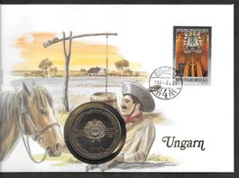 Münzbrief Ungarn Fussballmünze Fussball WM 1982