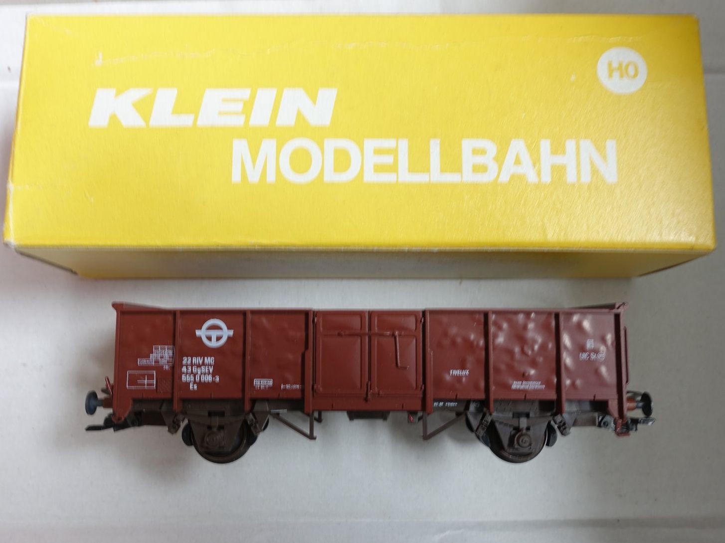 Kleinbahn Modellini di ferrovie: KLEIN Modellbahn offener Güterwagen – Usato da Wallbach venduto da Sarrows
