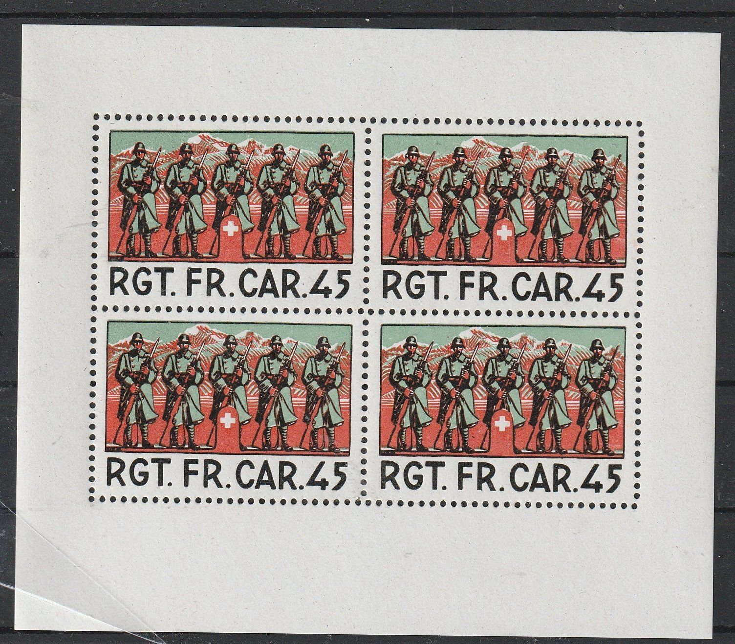 Alle Briefmarken: RGT FR CAR 45, Wit 52/3, Fr 10.-- – Neu (gemäss Beschreibung) aus Bure von Tarif
