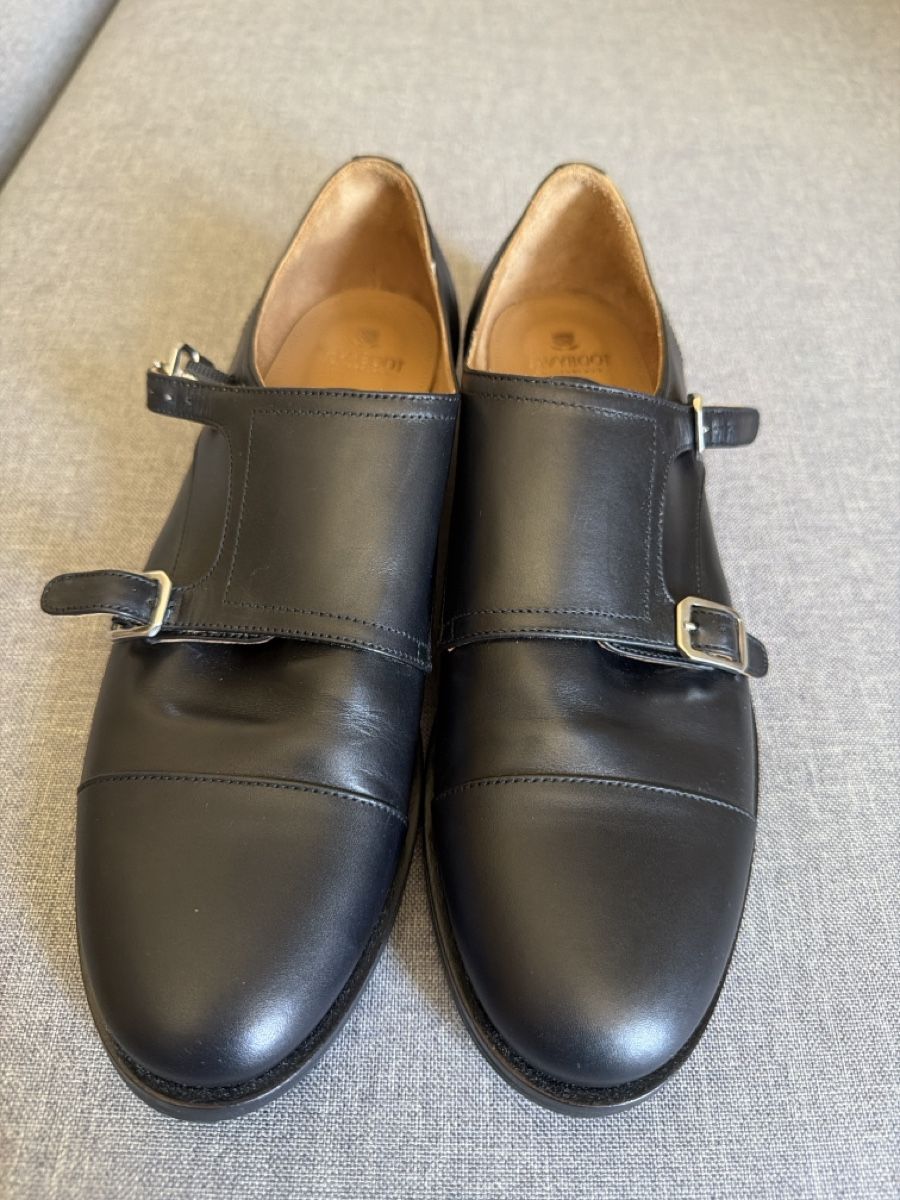Navyboot Damenschuhe: Black leather double monk strap shoes size 10 – Neu (gemäss Beschreibung) aus Zürich von mcdcd 1