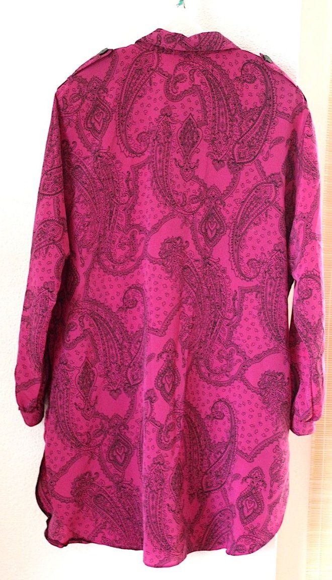 Blusen: Neuwertige Long Bluse mit je einer Seitentasche, Gr. 40 – Gebraucht aus Locarno von madame-tus-sauds 3