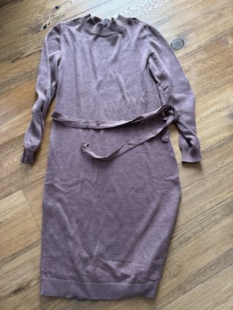 Elegantes Umstands-Strickkleid mit Gürtel Gr. S Esprit