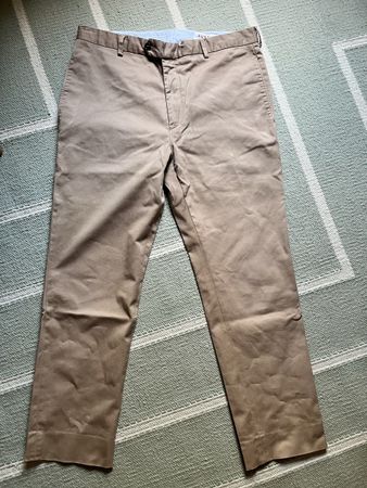 Beige Cotton Fursac Fitted Chino 34