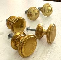 🟢 5x boutons dorés vintage / Möbelknöpfe