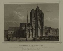 DOMKIRCHE IN KONSTANZ, BADEN-WÜRTTEMBERG, STAHLSTICH UM 1870