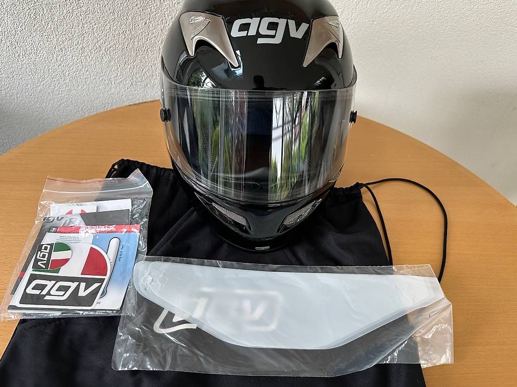 Caschi & visiere: Motorradhelm AGV. Schwarz, Gr. M/L – Usato da Münsingen venduto da Moser99 4
