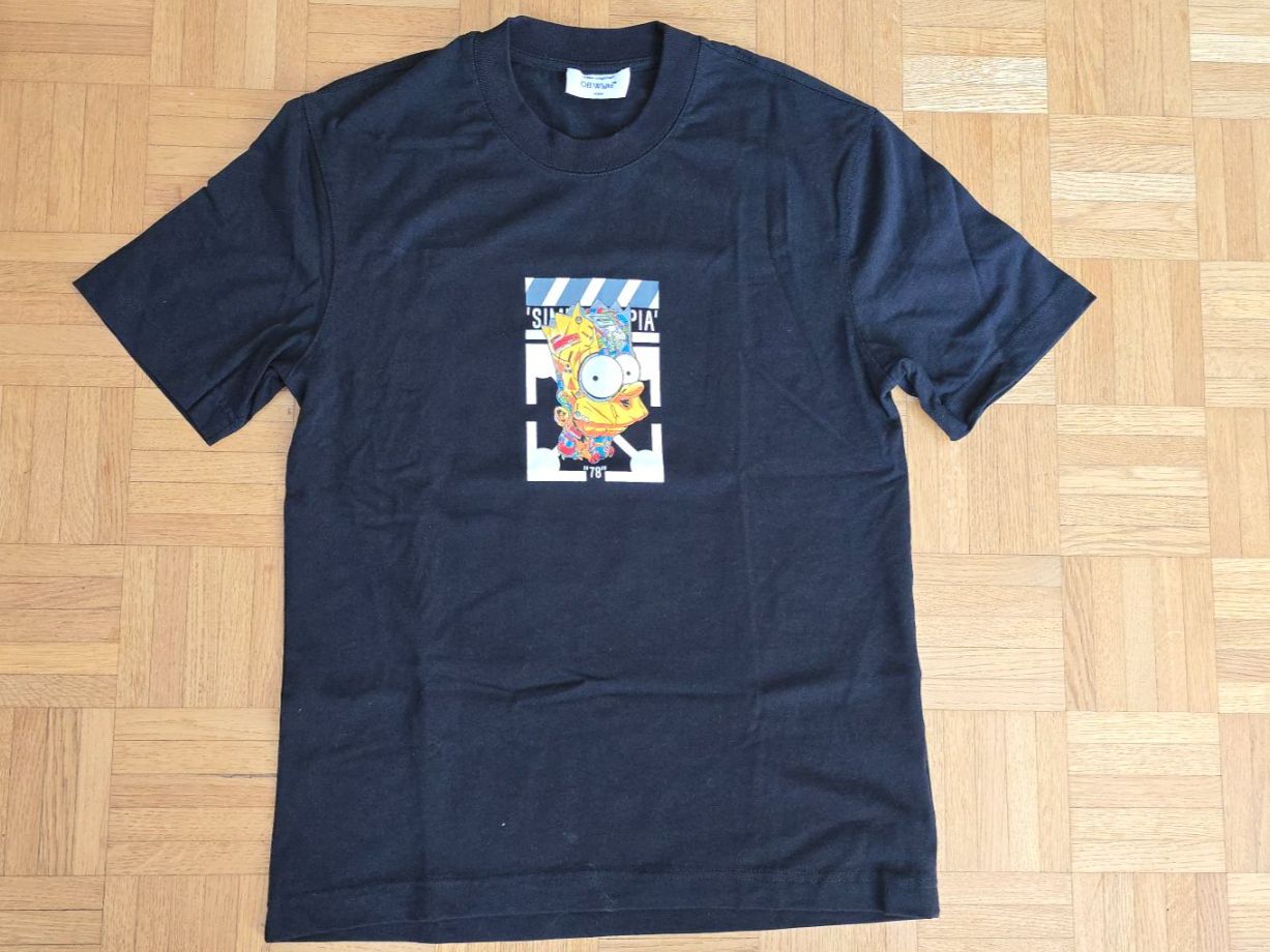Off-White T-shirt: Off-White Bart Simpson T-Shirt Schwarz Gr. S – Usato da Wallisellen venduto da theblacksheep 1