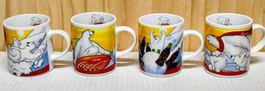 4 kleine Coca-Cola Espresso Tassen