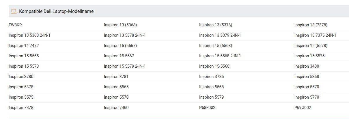 Dell Batterie: Dell Inspiron Akku – Nuovo e nell'imballaggio originale da Gränichen venduto da luprix 1